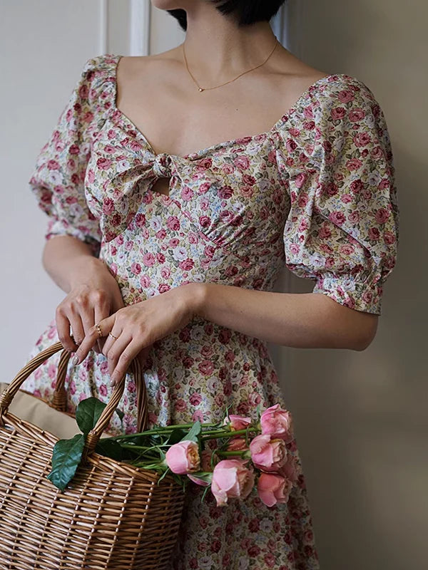 Blossoming Rose Garden Midi Dress
