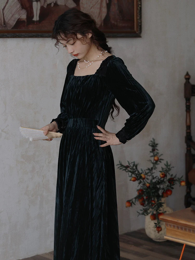 Black Velvet Charm Dress