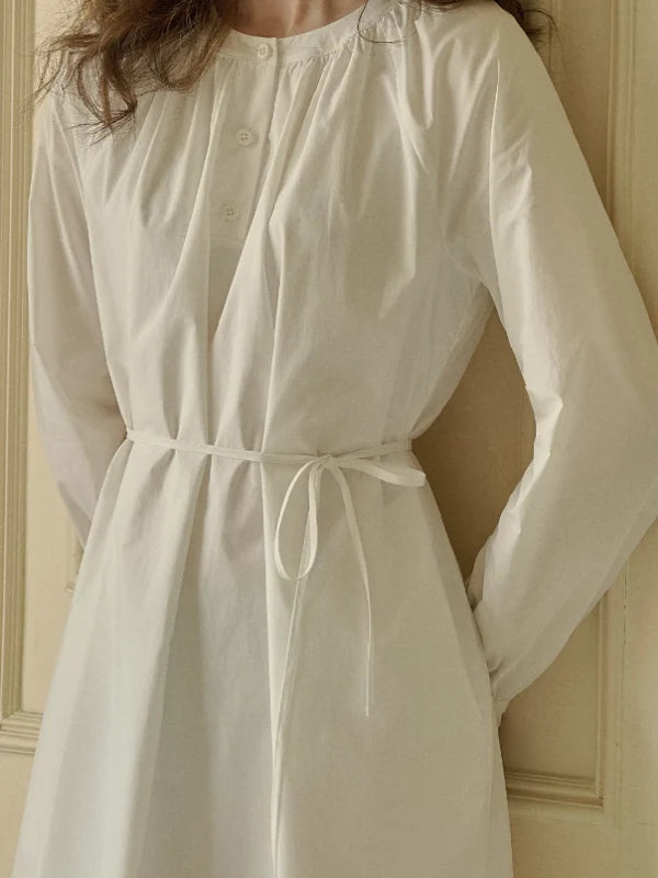 Cotton Bloom Embroidered Dress