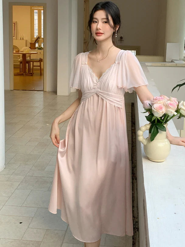 Rosy Lace Dream Nightgown