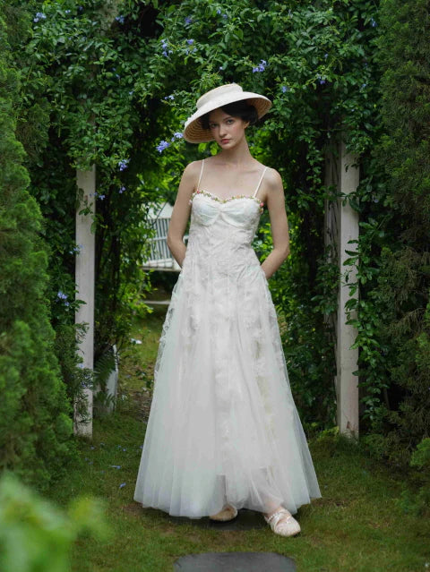 Garden Lace Bloom White Dress