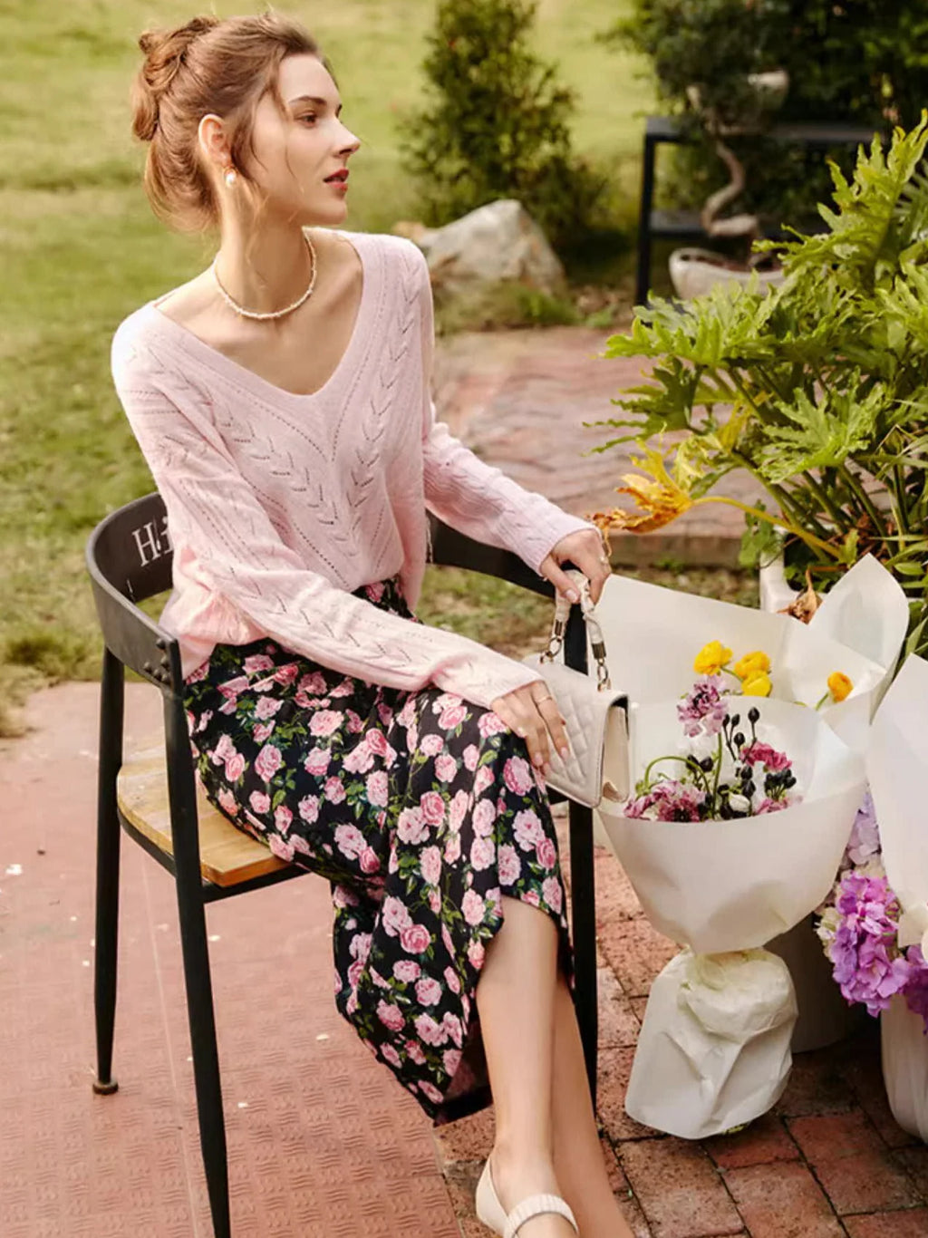 Midnight Rose Garden Skirt