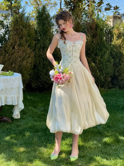 Floral Embroidered Garden Corset