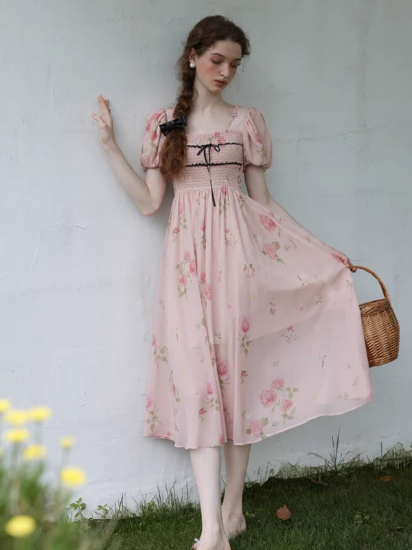 Rose Princess Chiffon Dress