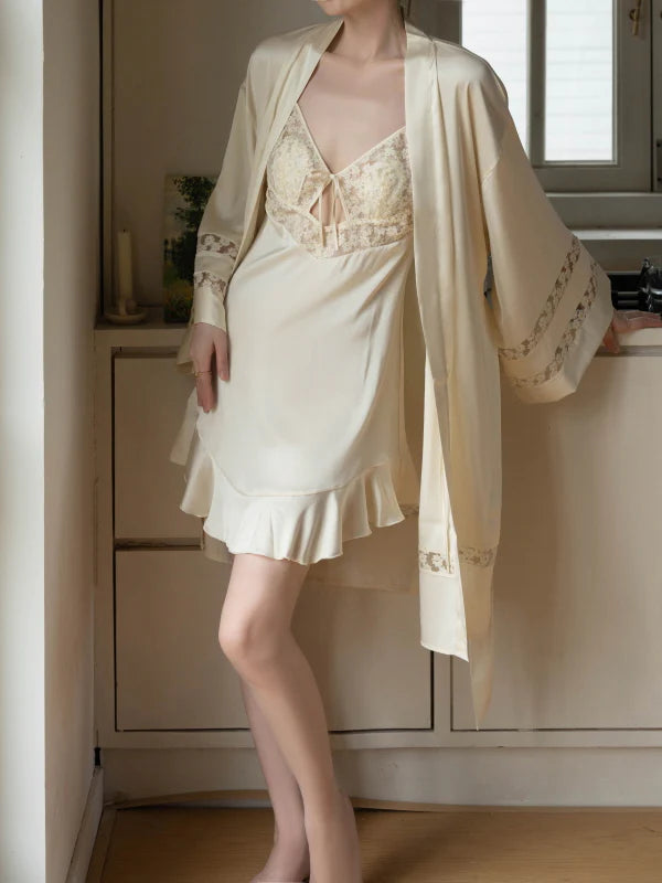 Buttercream Lace Ribbon Sleepwear