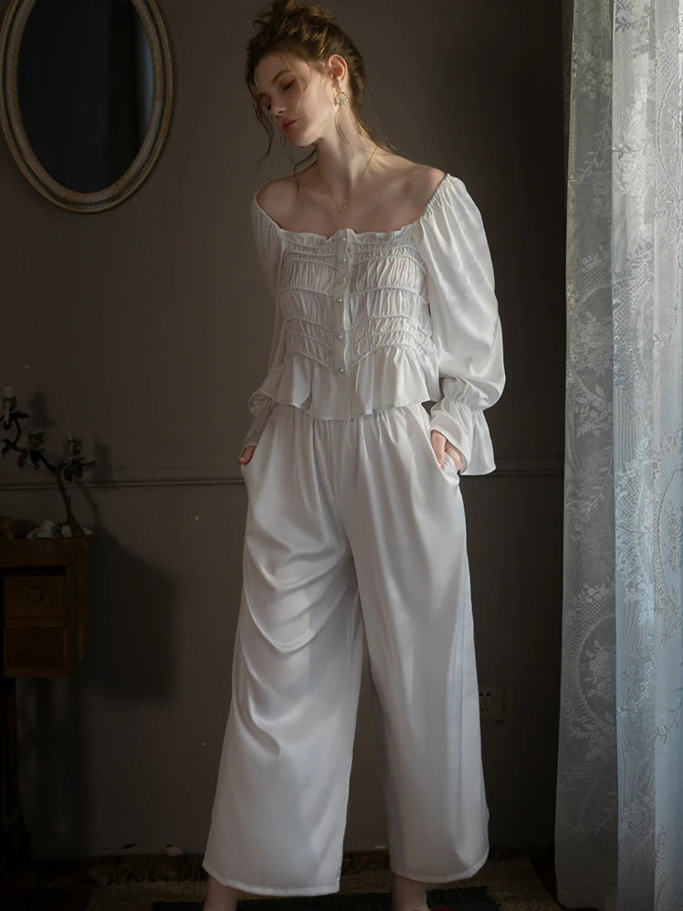 Pearl-Embellished Lounge Set