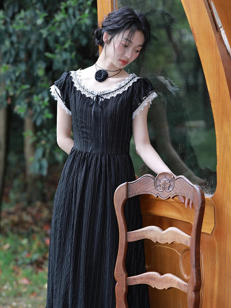 Victoria's Retro Black Elegance Dress