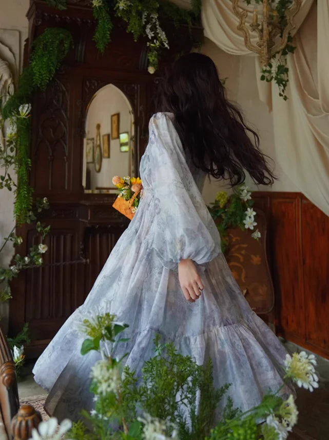 Whimsical Blue Butterfly Dress