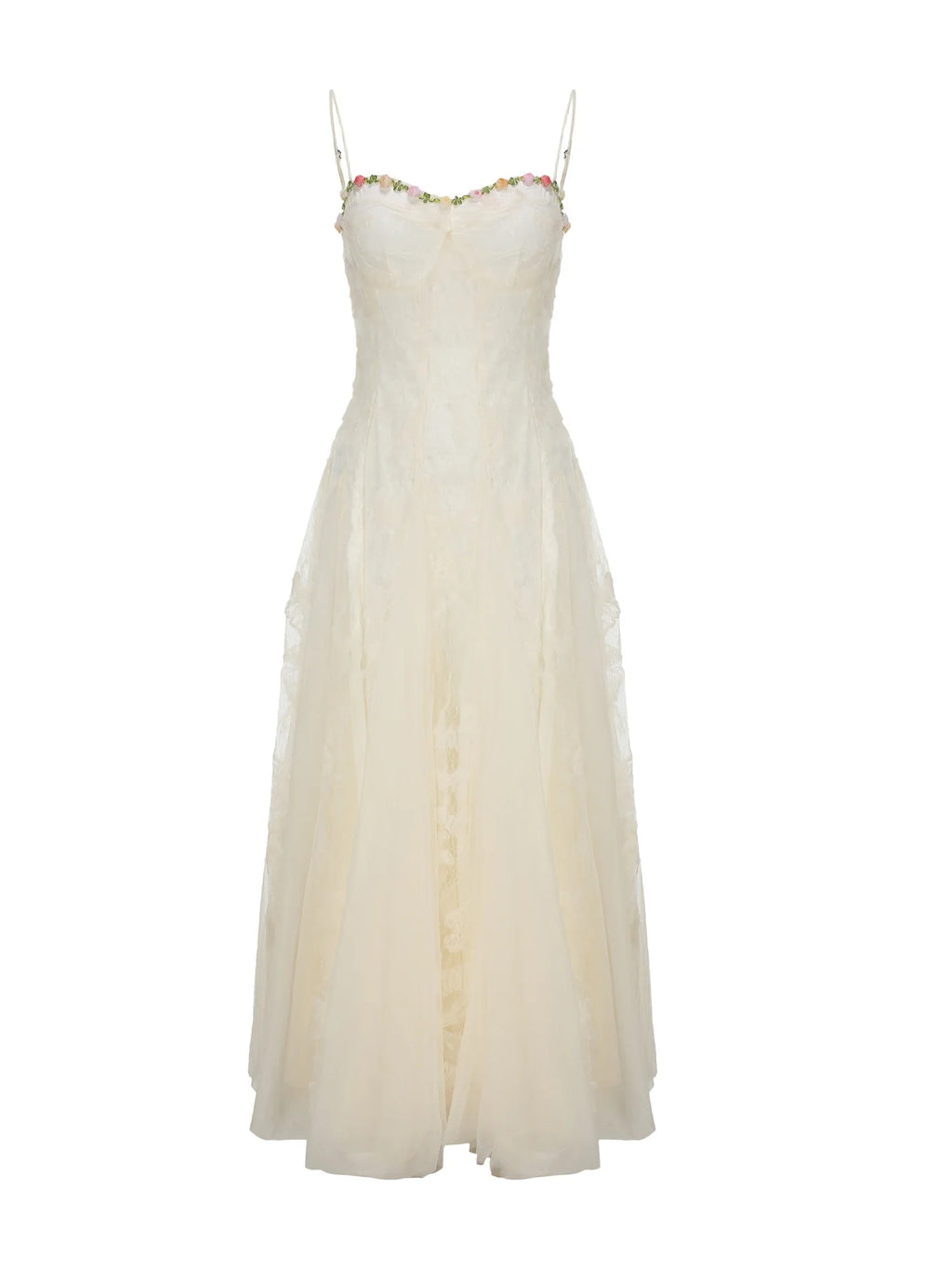 Garden Lace Bloom White Dress