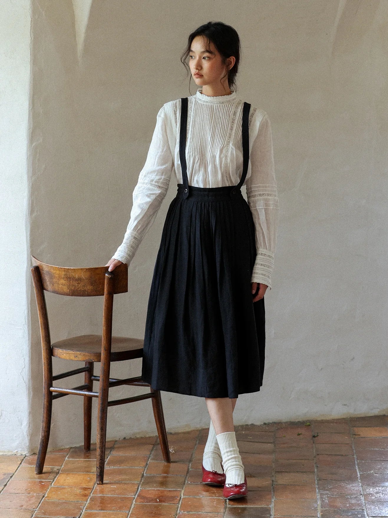 Vintage Linen Lace Blouse