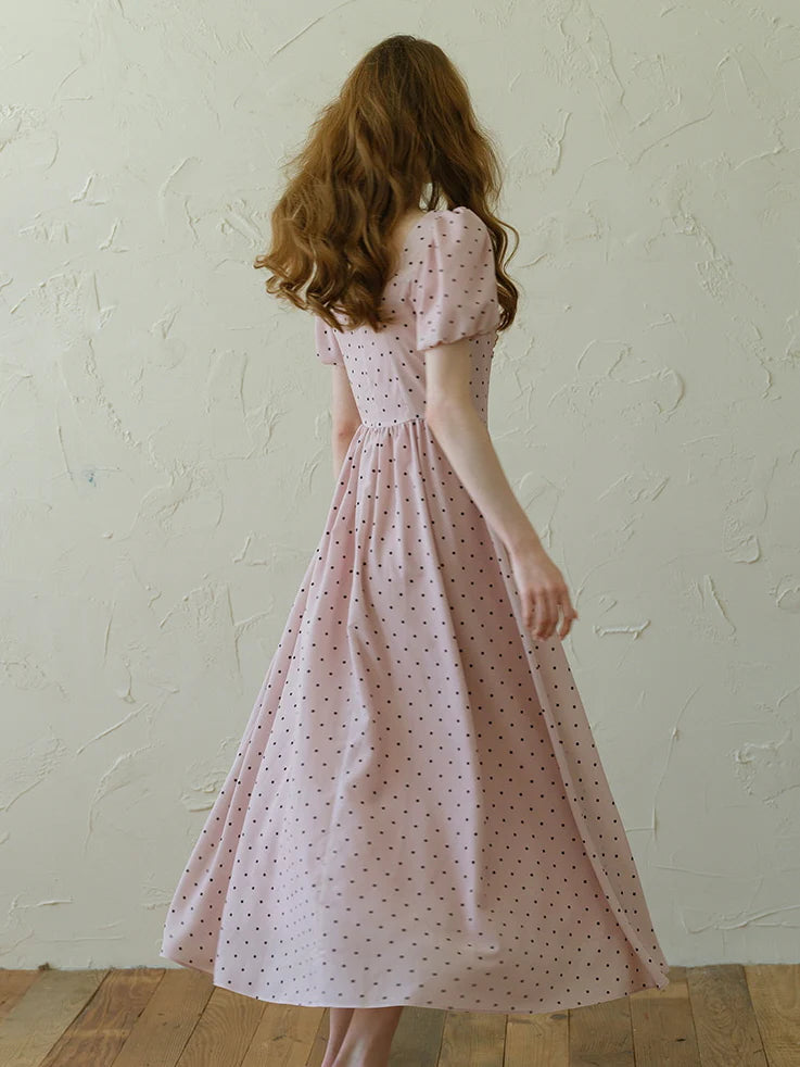 Pink Polka Dot Sweetheart Dress