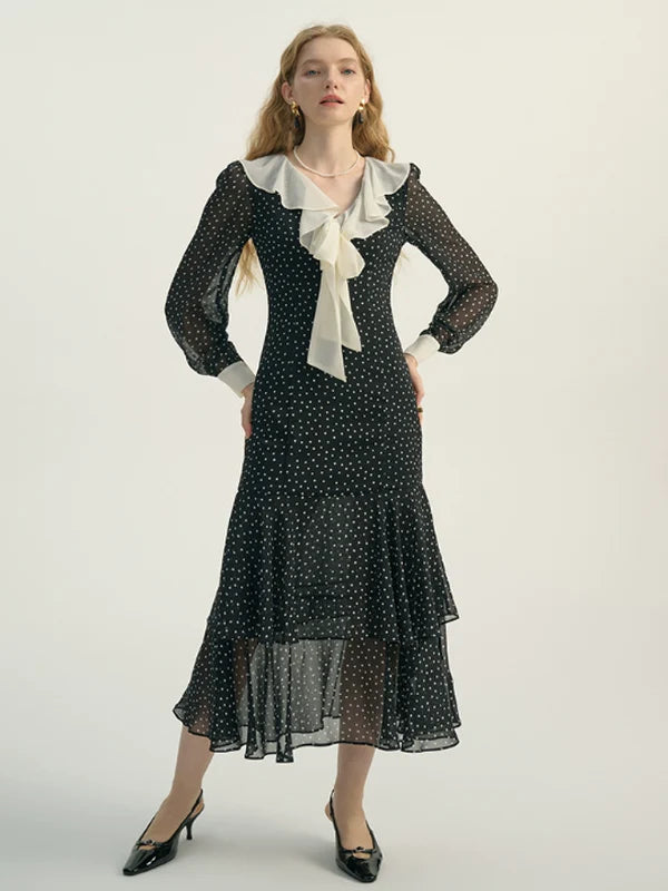 Stellar Romance French Polka Dress