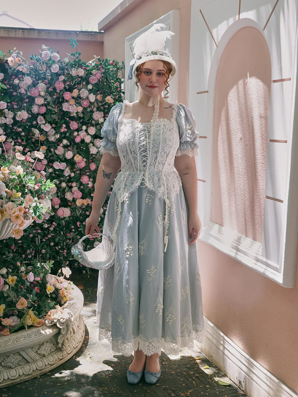 Regency Garden Lace Corset Dress