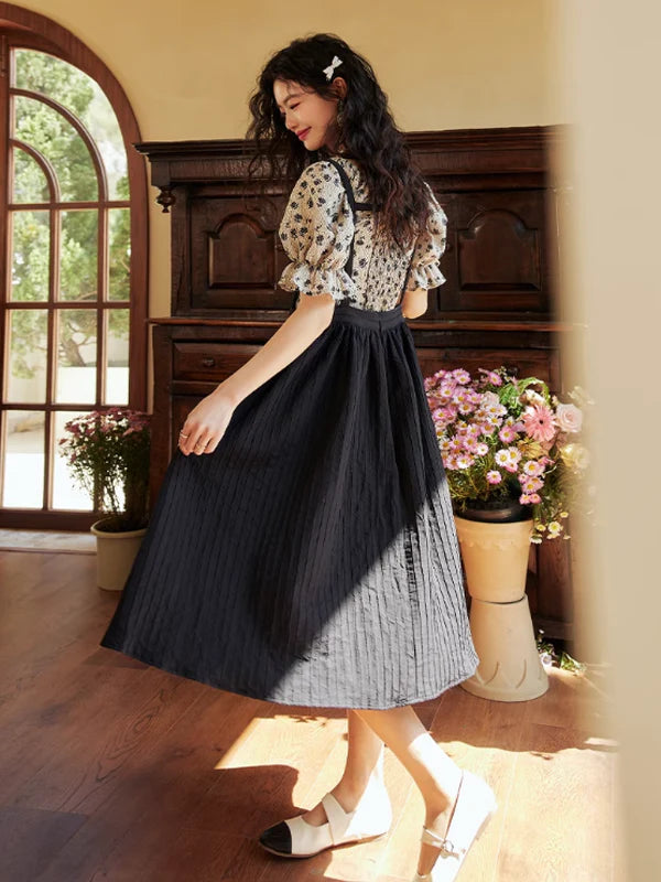 Afternoon Charm Floral Midi Dress