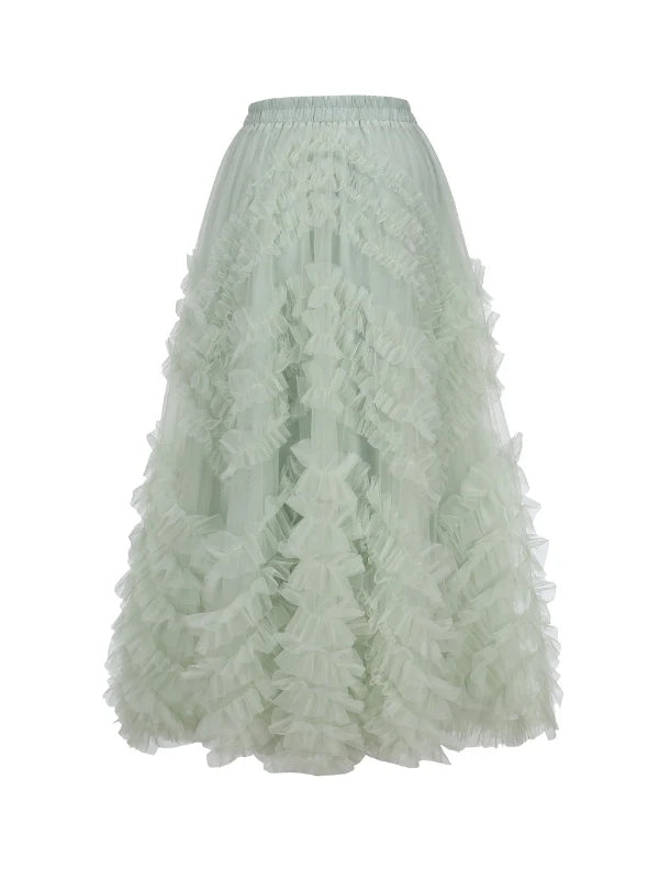 Whimsical Cloud Ruffle Skirt