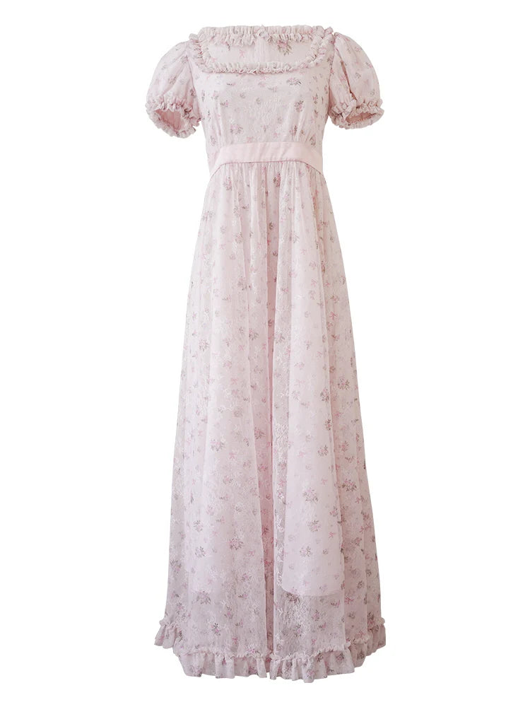 Blush Lace Blossom Dress