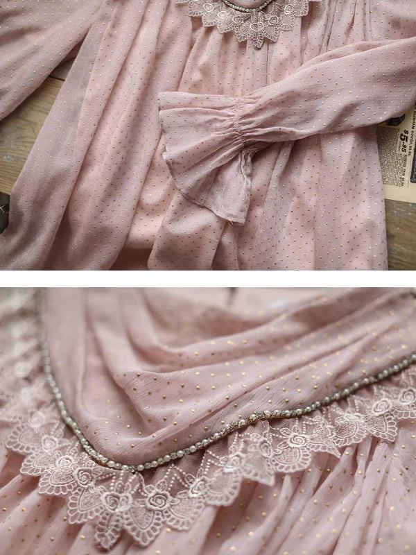 Whispering Pink Vintage Charm Dress