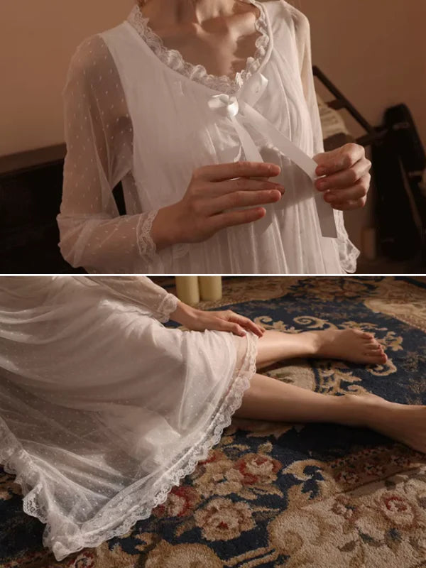 Moonlit Garden Ribbon Nightgown