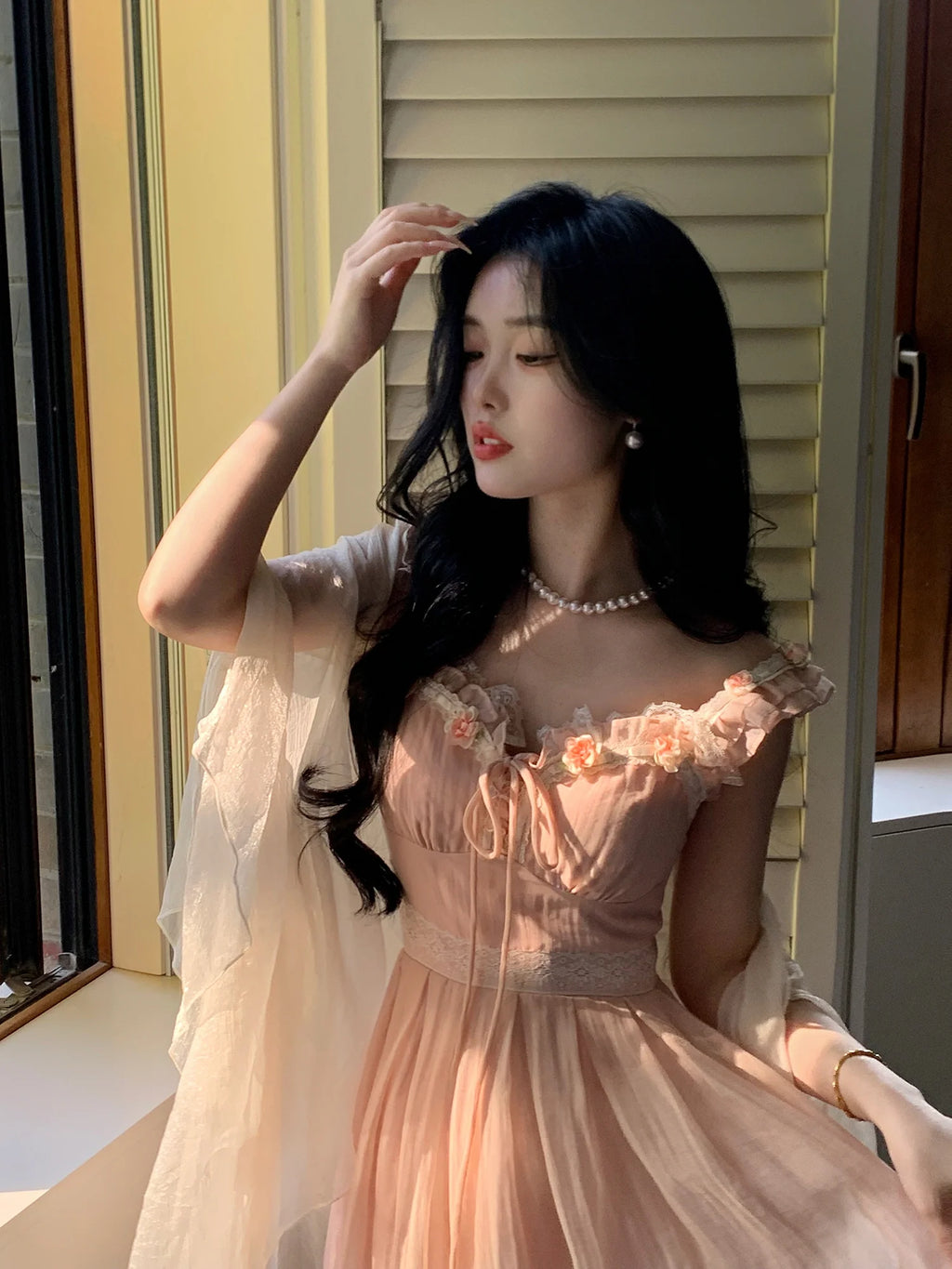 Blush Blossom Fairycore Dress