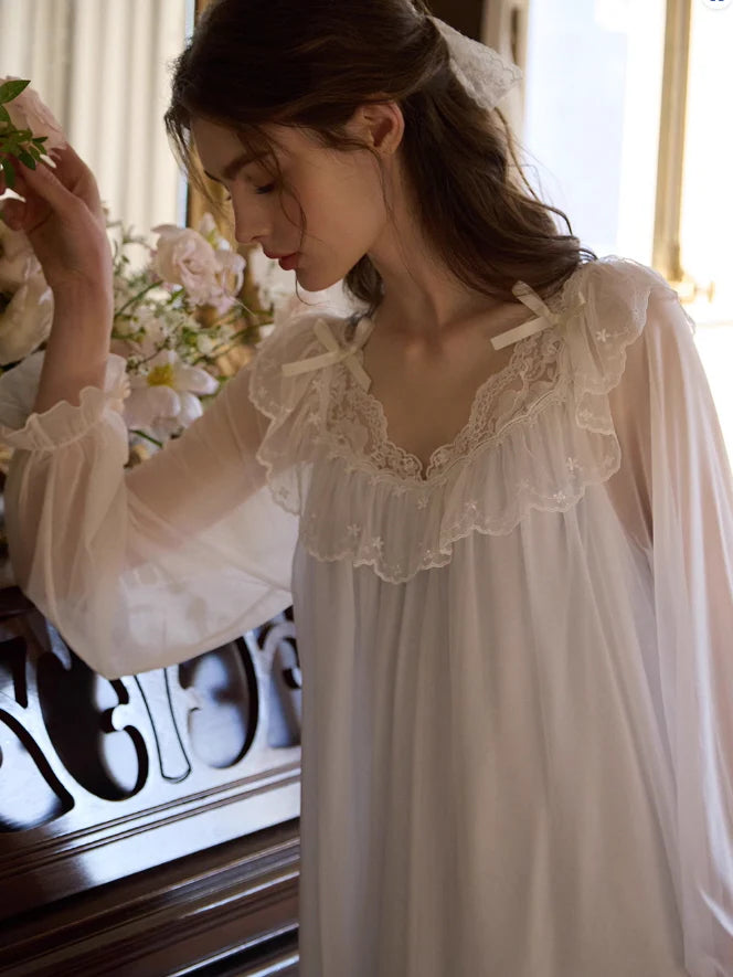 Enchanted Lace Long Nightdress