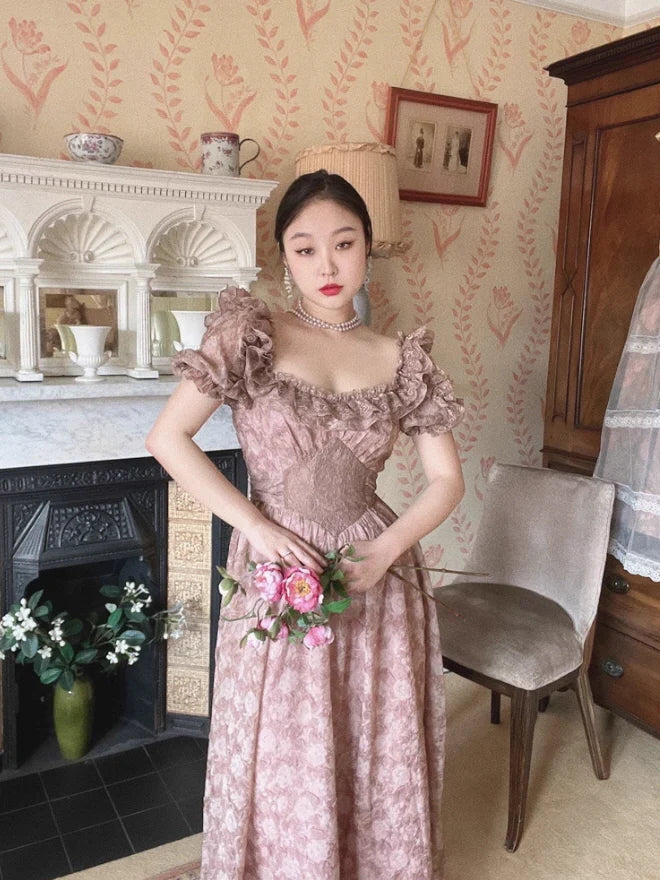 Regal Rose Vintage Lace Dress