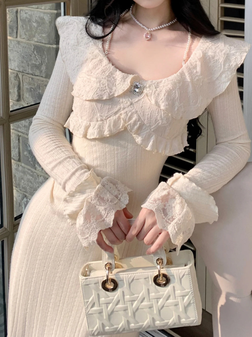 Princess Ruffle Lace Elegance Gown