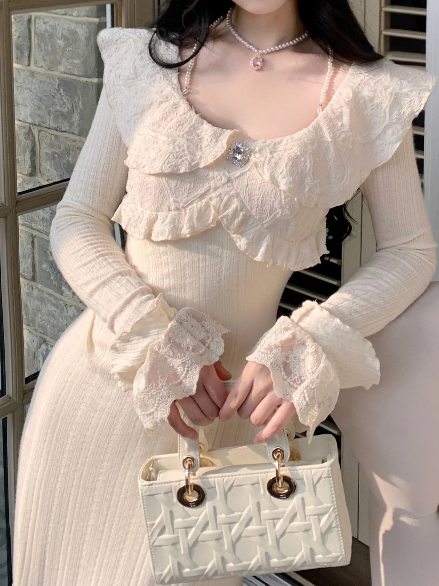 Princess Ruffle Lace Elegance Gown