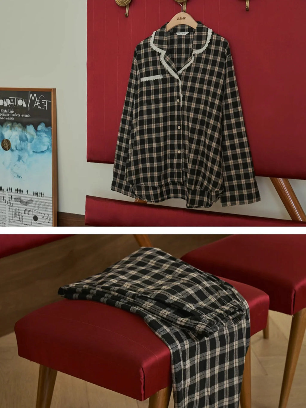 Midnight Library Ruffle Pajama Set