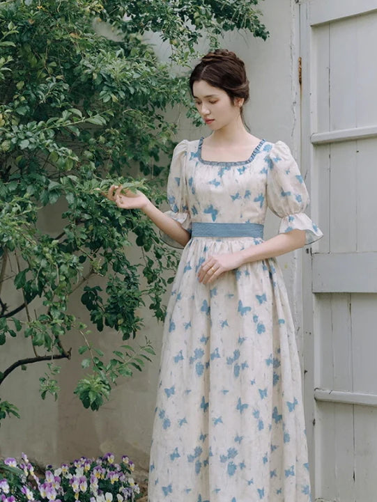Blue Butterfly Garden Dress