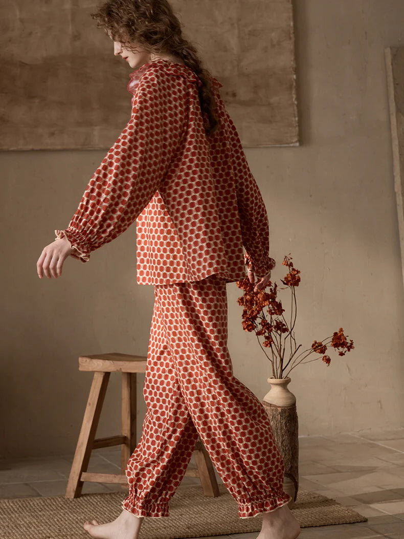 Vintage Polka Dot Pajama Set