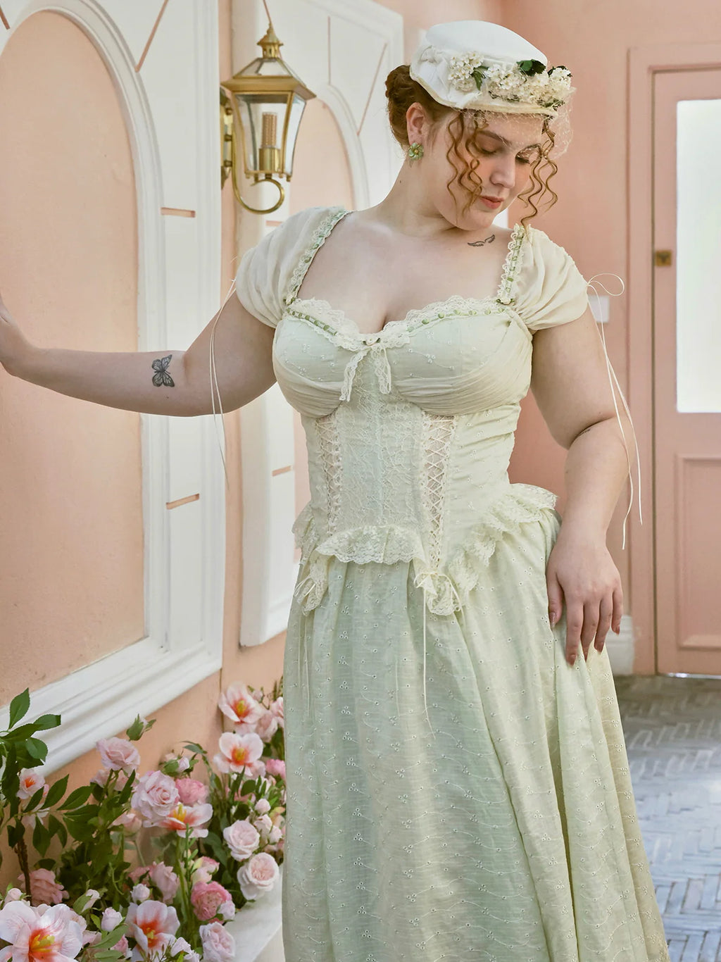 Ethereal Lace Coquette Dress