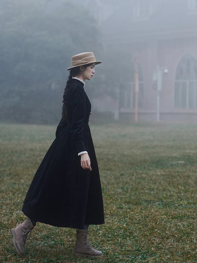 Enchanted Velvet Corduroy Victorian Dress