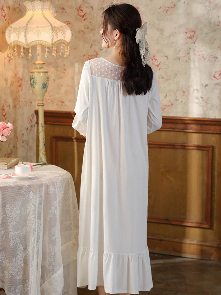 Lace-Trimmed Elegance Nightgown