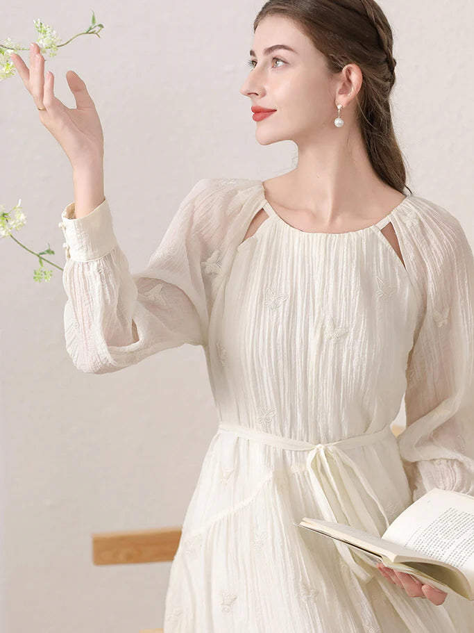 Butterfly Breeze Ivory Dress