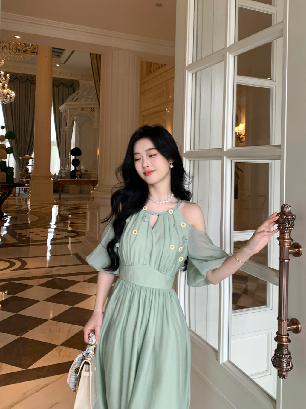 Enchanted Mint Floral Fairy Dress