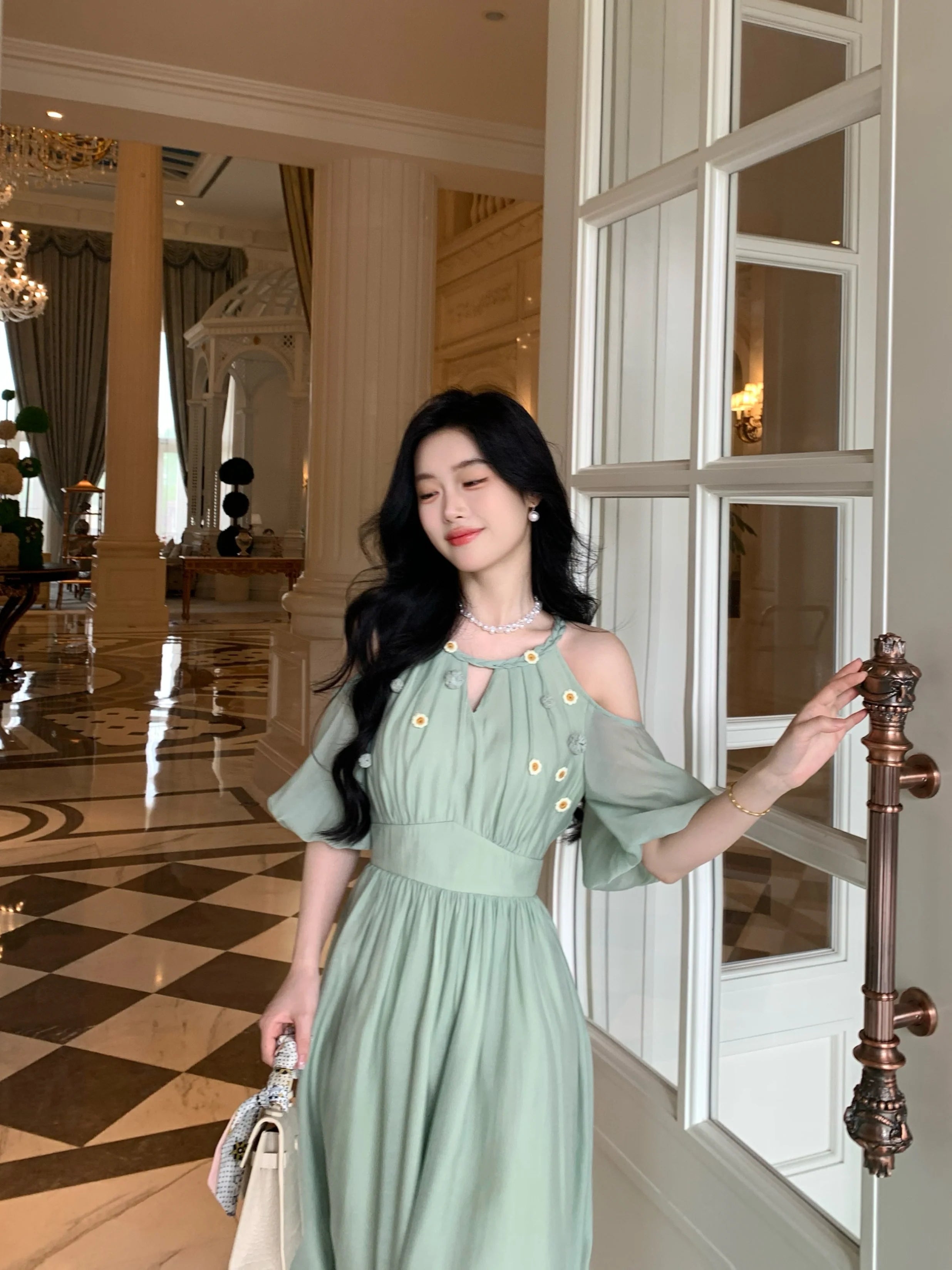 Enchanted Mint Floral Fairy Dress