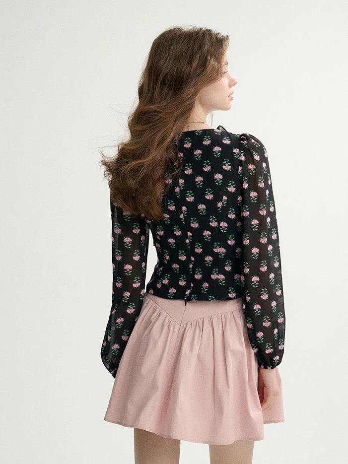 Midnight Rose Vintage Blouse