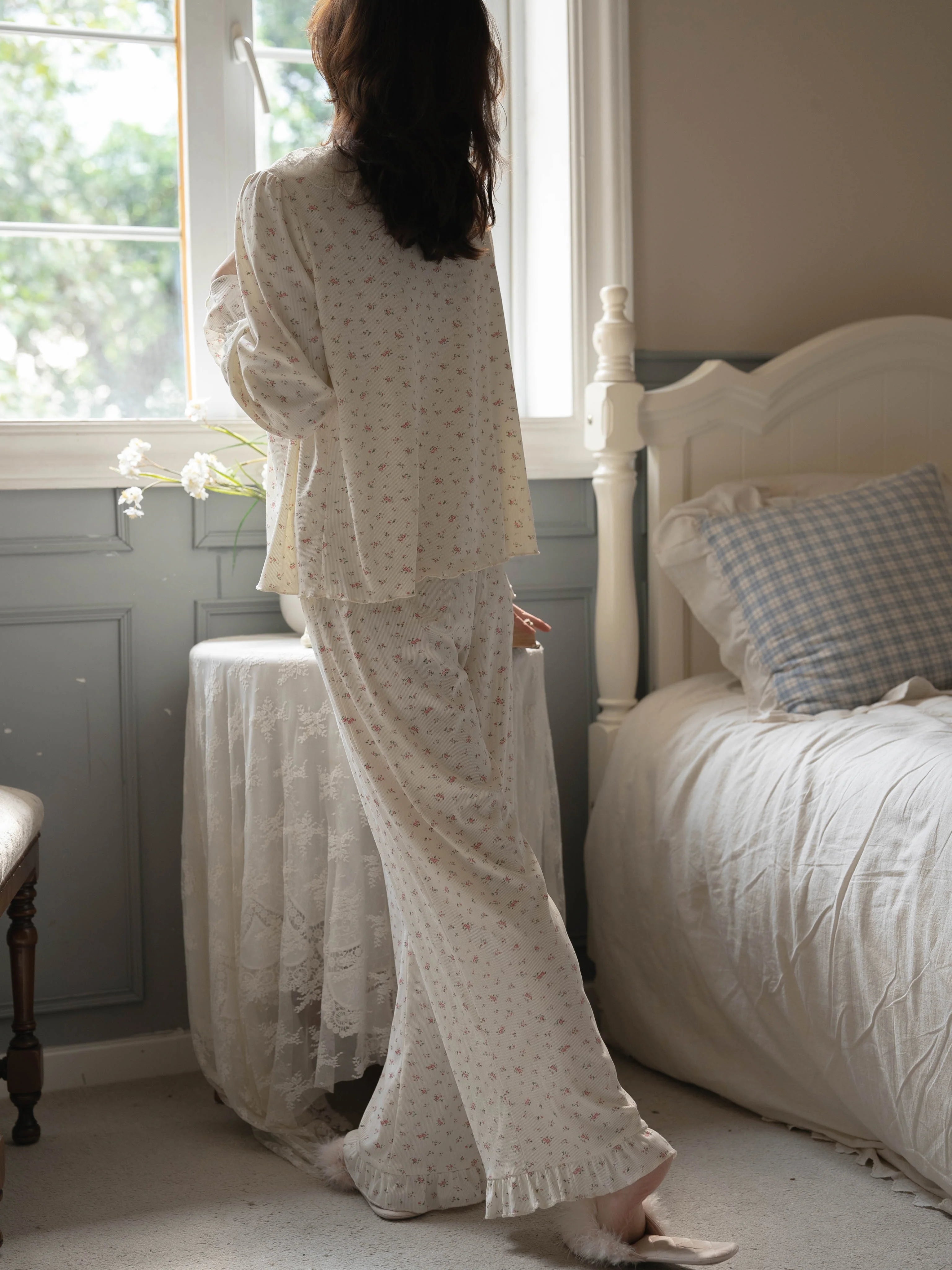 Blossom Morning Lace Loungewear Set