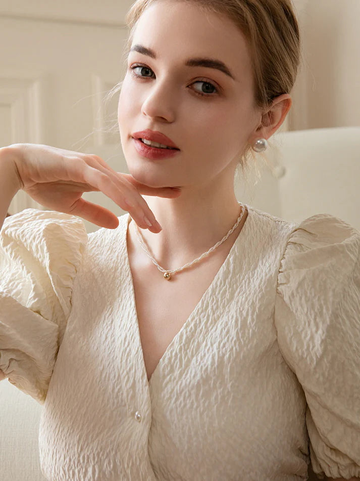 Vintage-Inspired Double-Layer Beaded Necklace