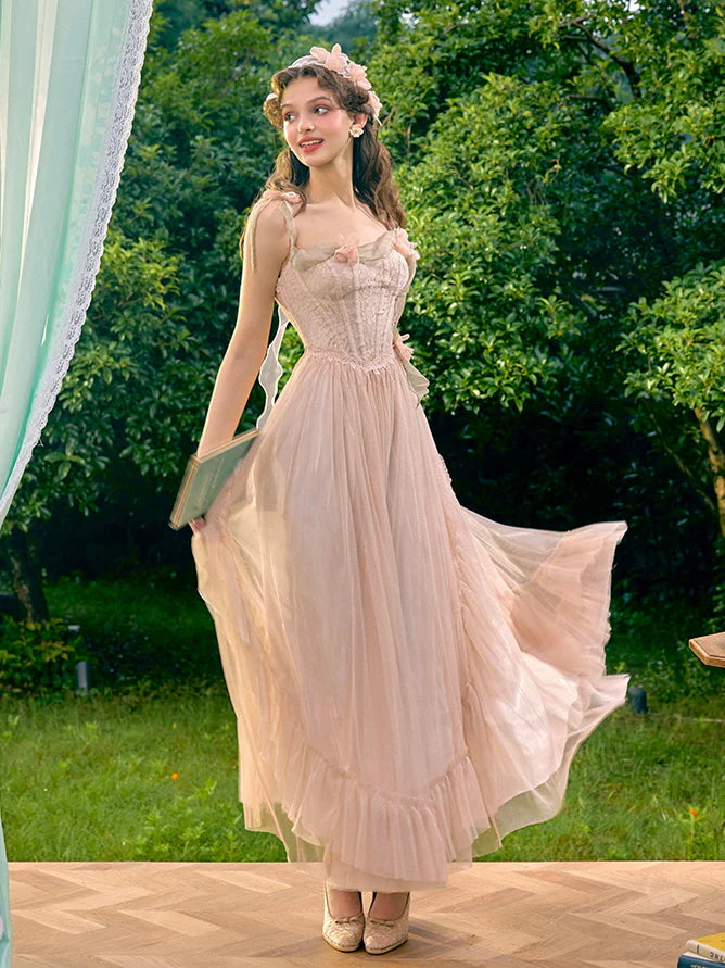 Royal Princess Pink Aesthetic Dress