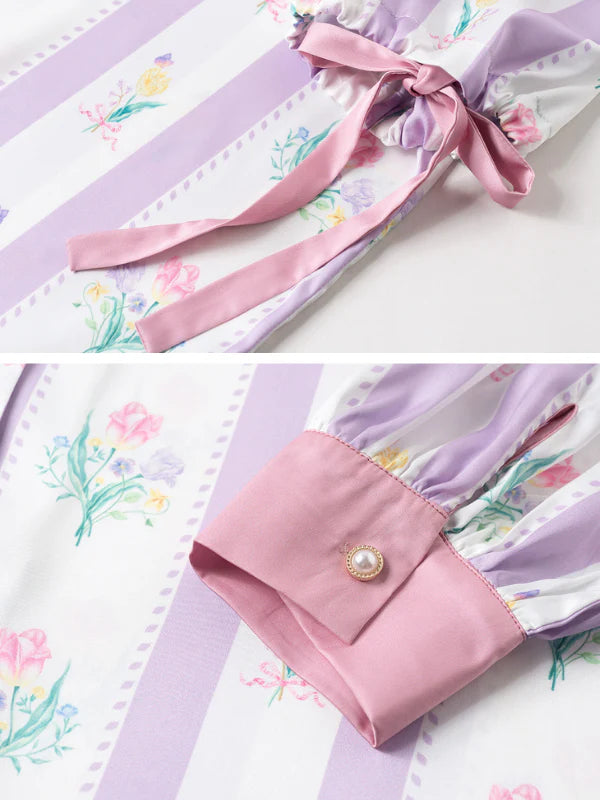 Whimsical Blossom Silk Pajama