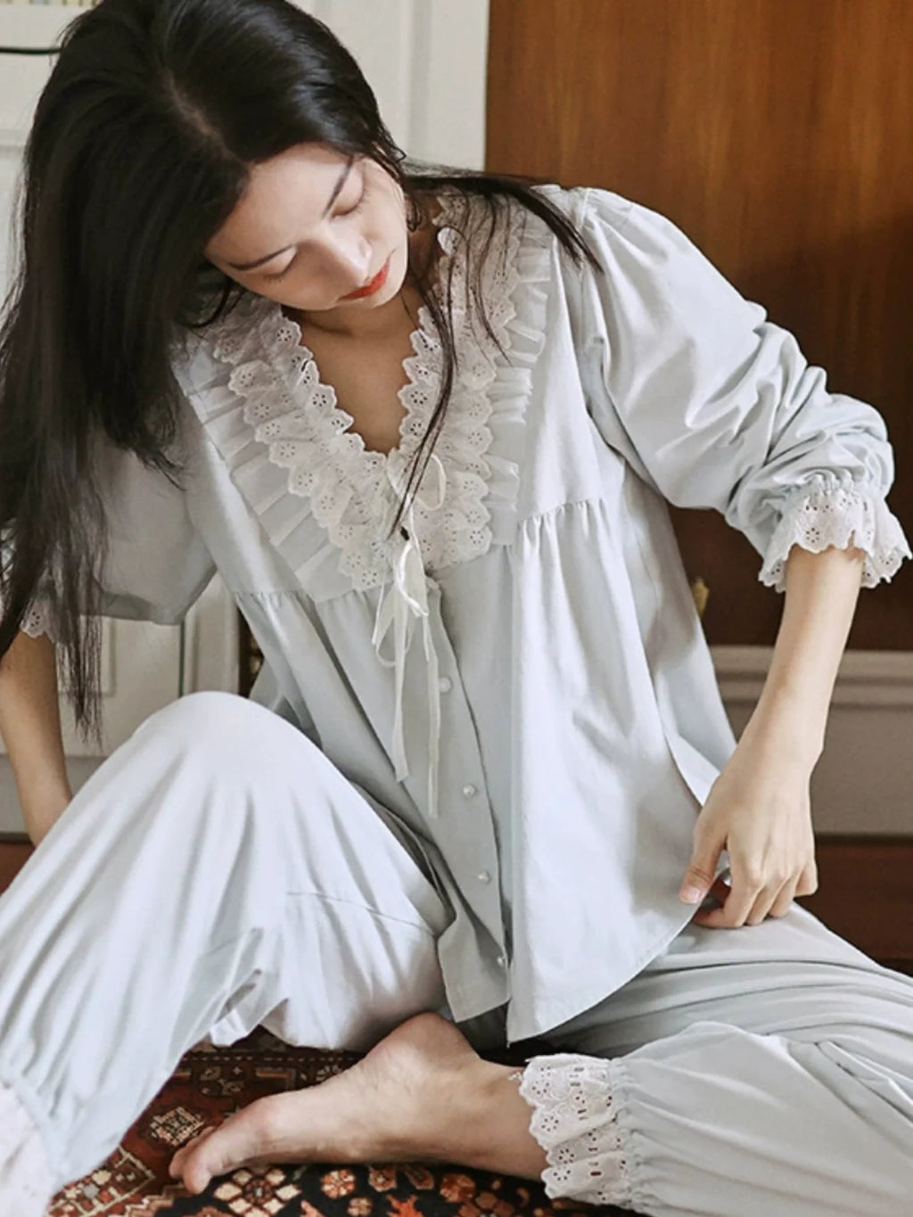 Vintage Dream Lace Pajama Set