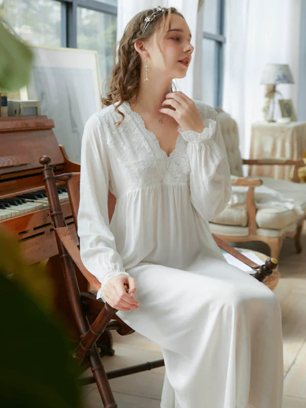 Pure White French Vintage Nightgown
