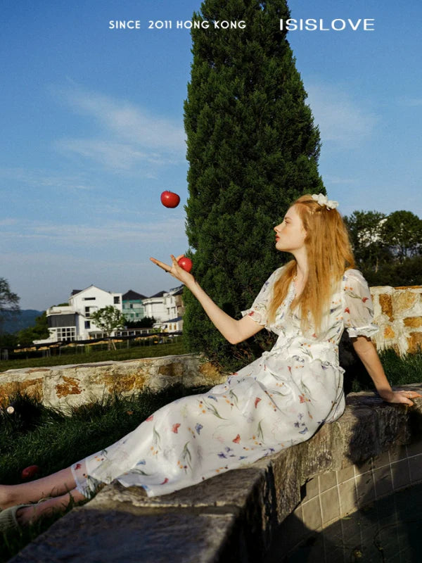 Whimsical Pearl of the Butterfly Garden Dress