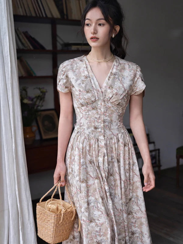 Olivia's Serene Blossom Summer Dress