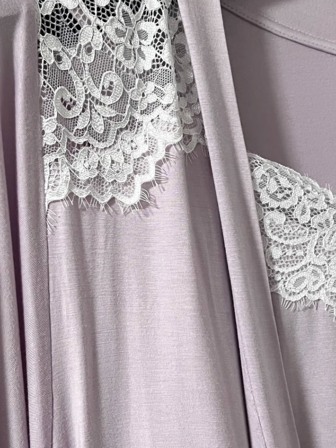 Lace Elegance 3-Piece Loungewear Set