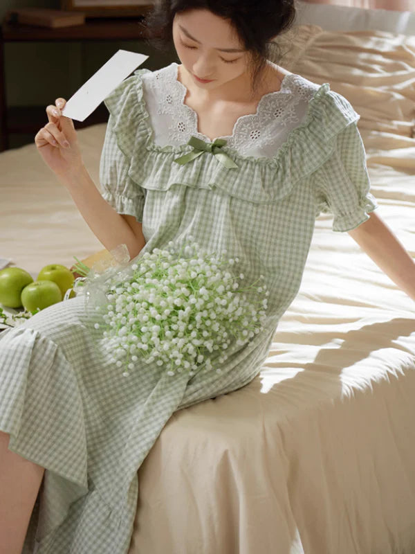 Morning Meadow Checkered Sleepwear