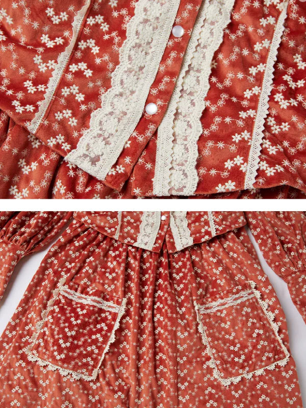 Autumn's Flaming Whisper Dress