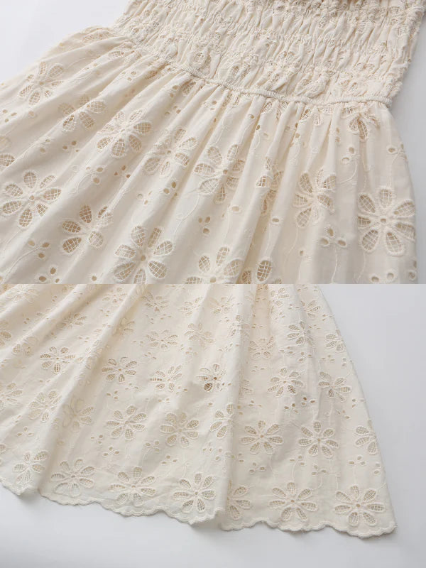 Ruffle Neckline Vintage Daisy Garden Dress