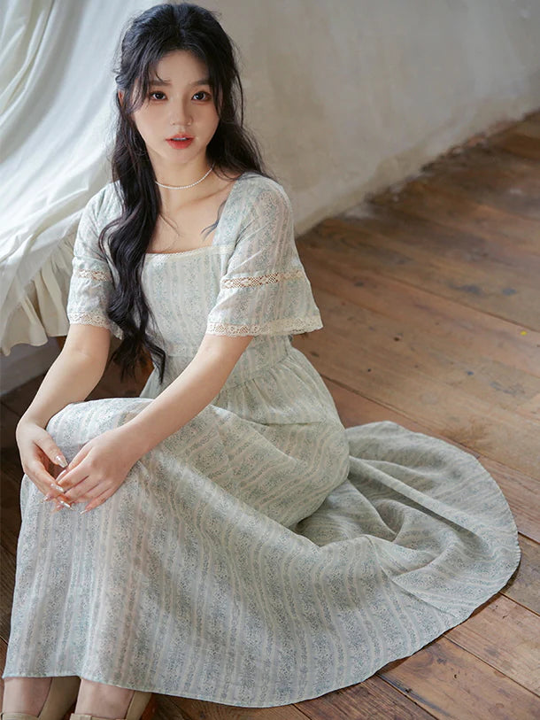 Emily's Sky Blue Floral Print Dress